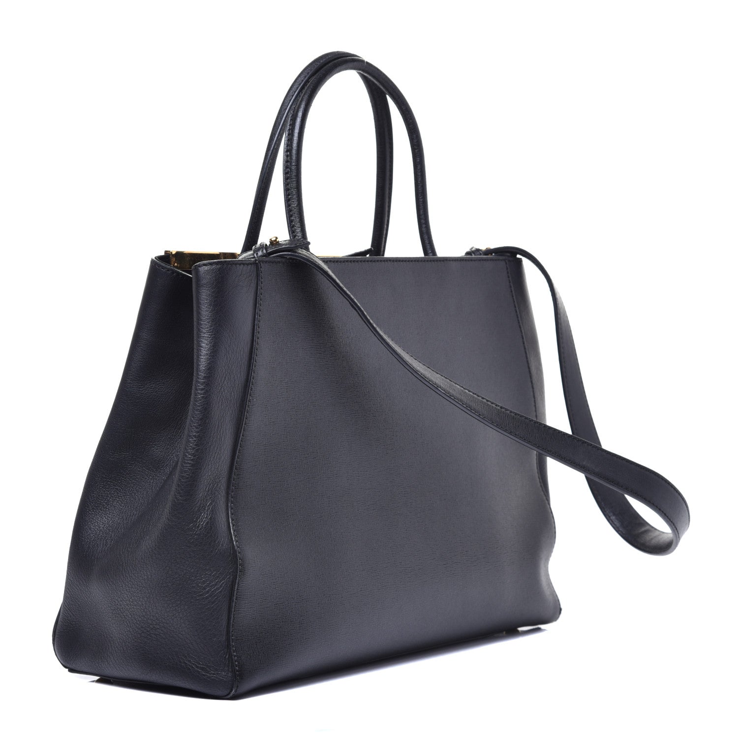 Fendi Vitello Elite Medium 2Jours Tote Black 3 of 8
