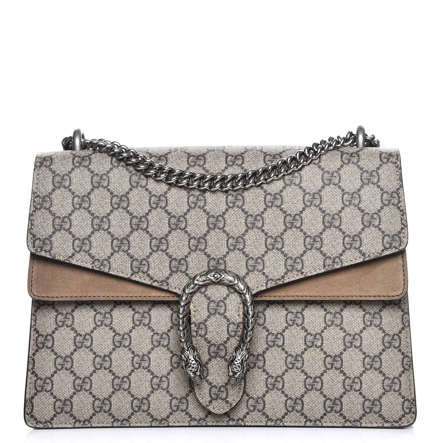 GG Supreme Monogram Medium Dionysus Shoulder Bag Taupe
