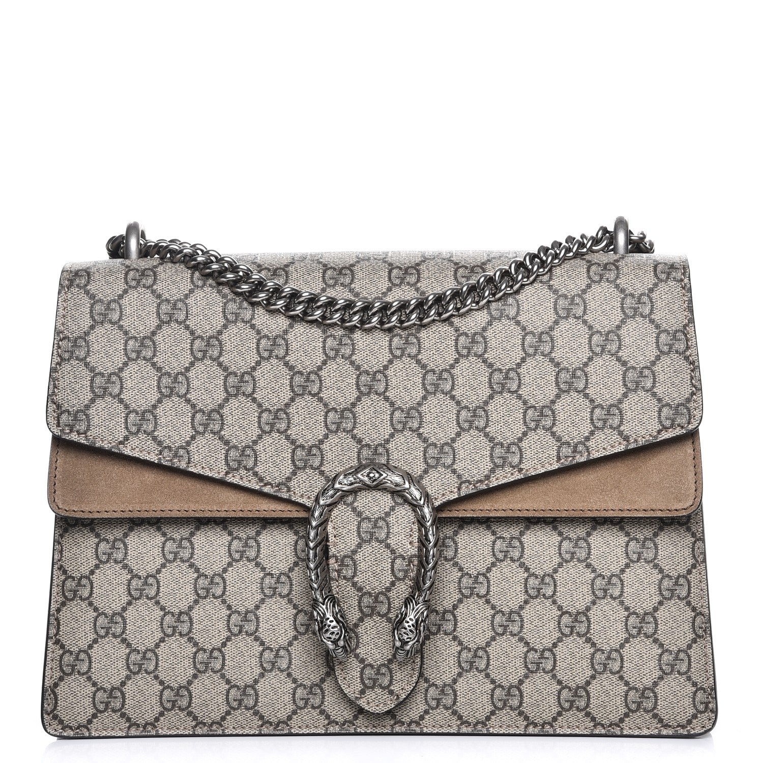 Gucci GG Supreme Monogram Medium Dionysus Shoulder Bag Taupe 1 of 7