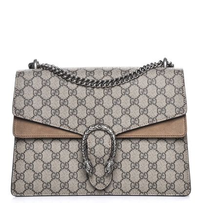 Gucci GG Supreme Monogram Medium Dionysus Shoulder Bag Taupe 1 of 7