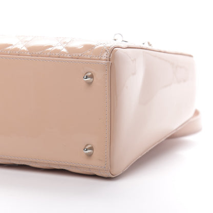 Christian Dior Patent Cannage Medium Lady Dior Rose Clair 10 of 13