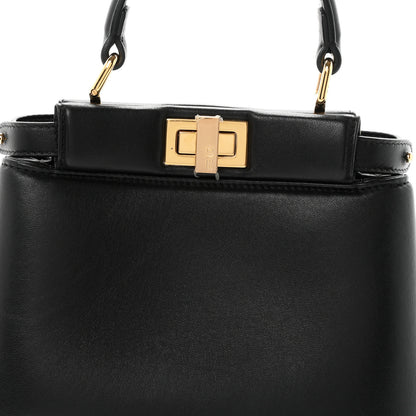 Fendi Nappa Mini Peekaboo Iconic Satchel Black 7 of 9