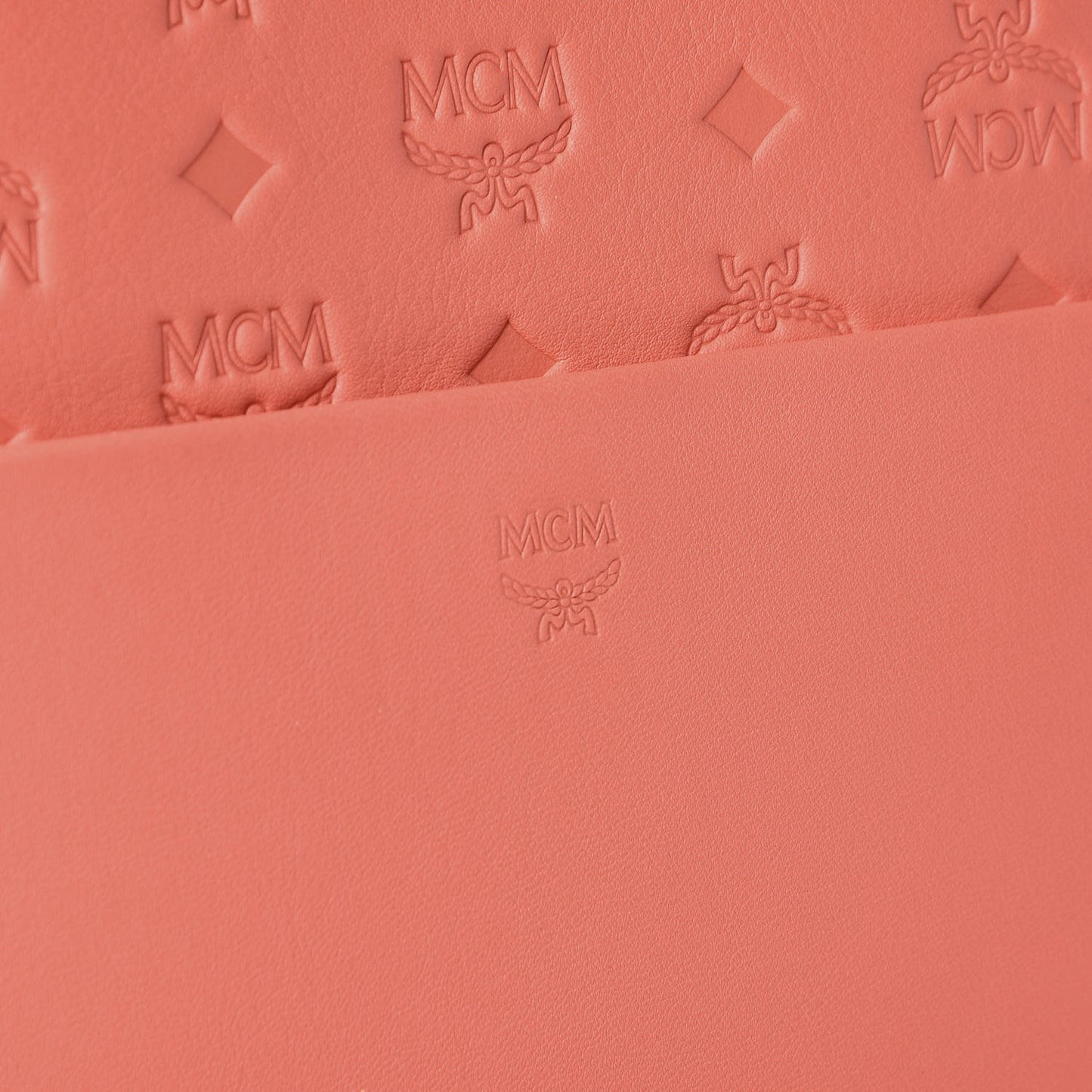 Calfskin Ottomar Monogram Medium Essential Tote Hot Coral