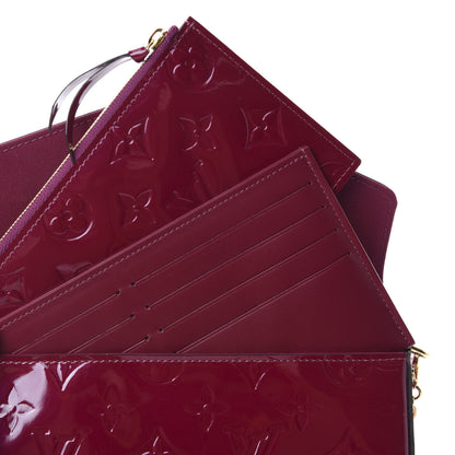 Louis Vuitton Vernis Felicie Chain Wallet Magenta 8 of 11
