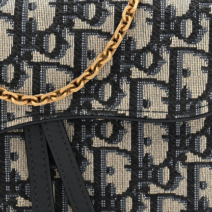 Christian Dior Oblique Saddle Chain Long Wallet Blue 9 of 13