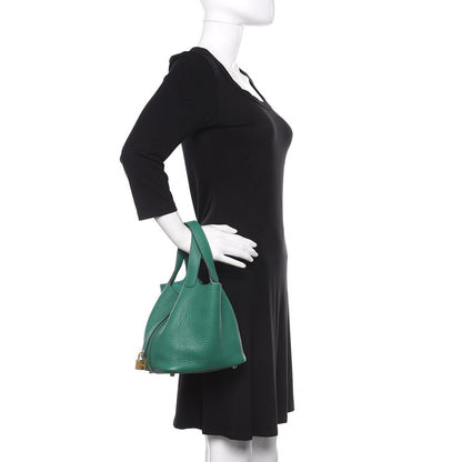 Hermes Taurillon Clemence Picotin Lock 18 PM Vert Vertigo 2 of 10