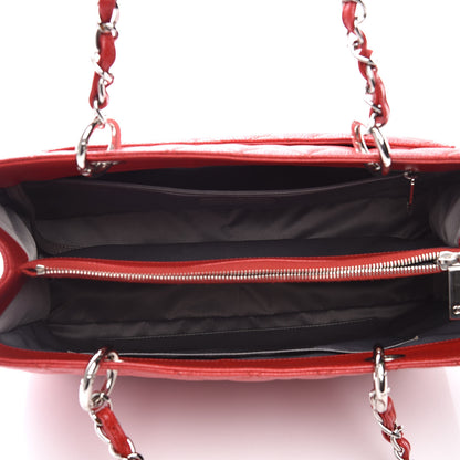 Chanel Caviar Quilted Grand Shopping Tote GST Red 7 of 13