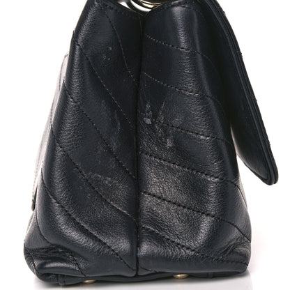 Chanel Grained Calfskin Small Chevron Chic Top Handle Flap Black 11 of 17