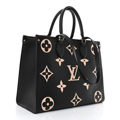 Louis Vuitton Empreinte Monogram Giant Onthego MM Black Beige 3 of 9