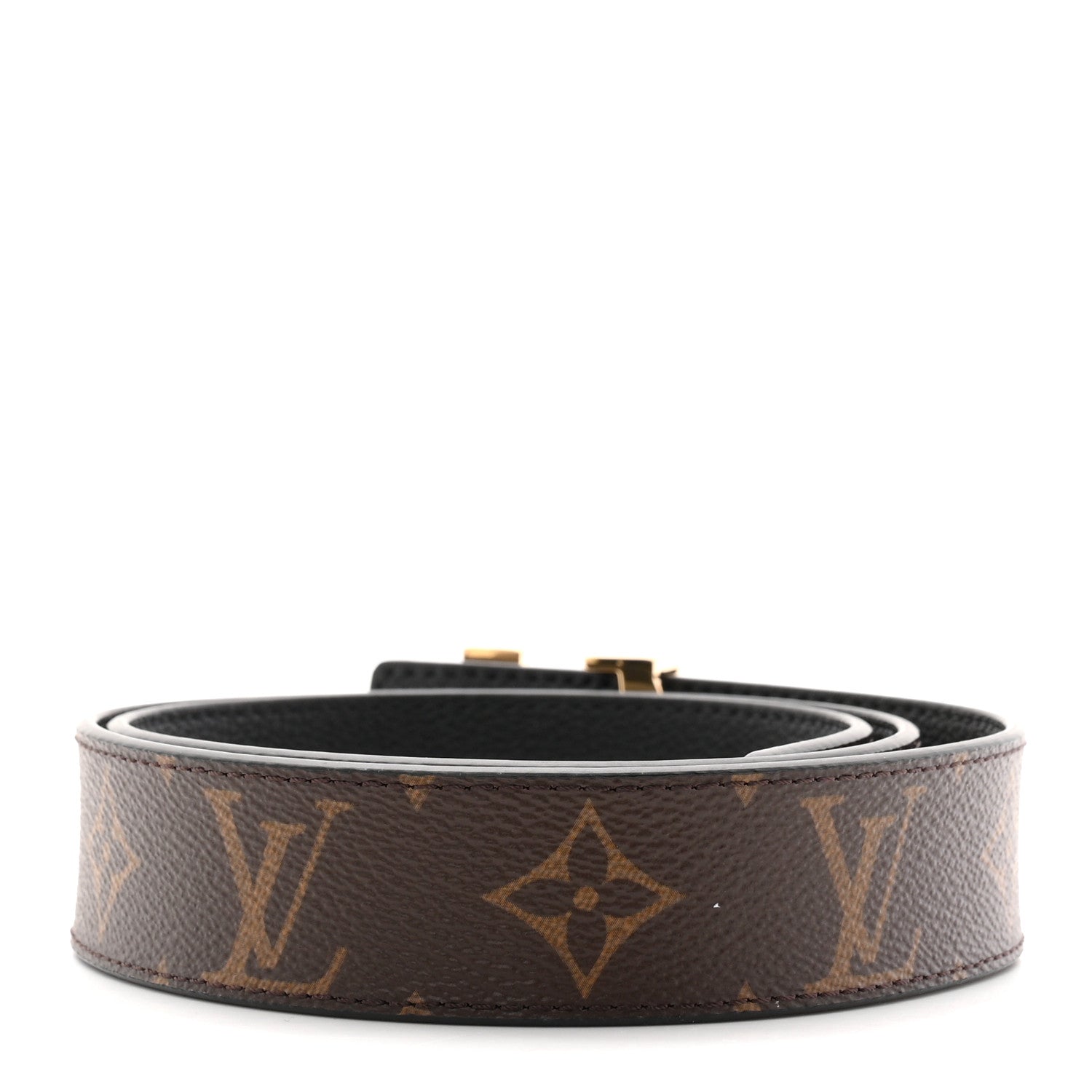 Louis Vuitton Calfskin Monogram 30mm LV Initiales Reversible Belt 75 30 Black 2 of 5