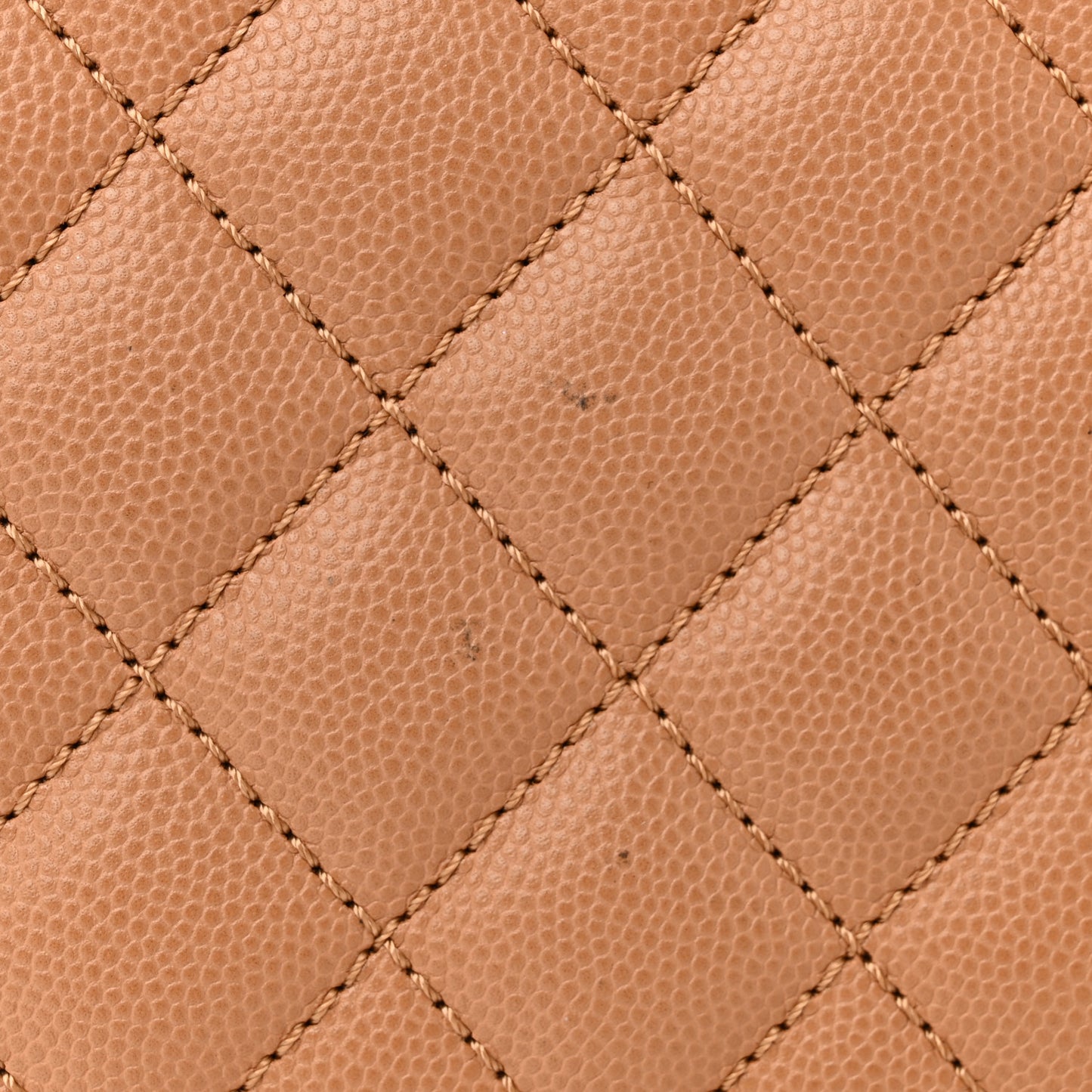 Caviar Quilted Small Coco Chain Handle Flap Brown