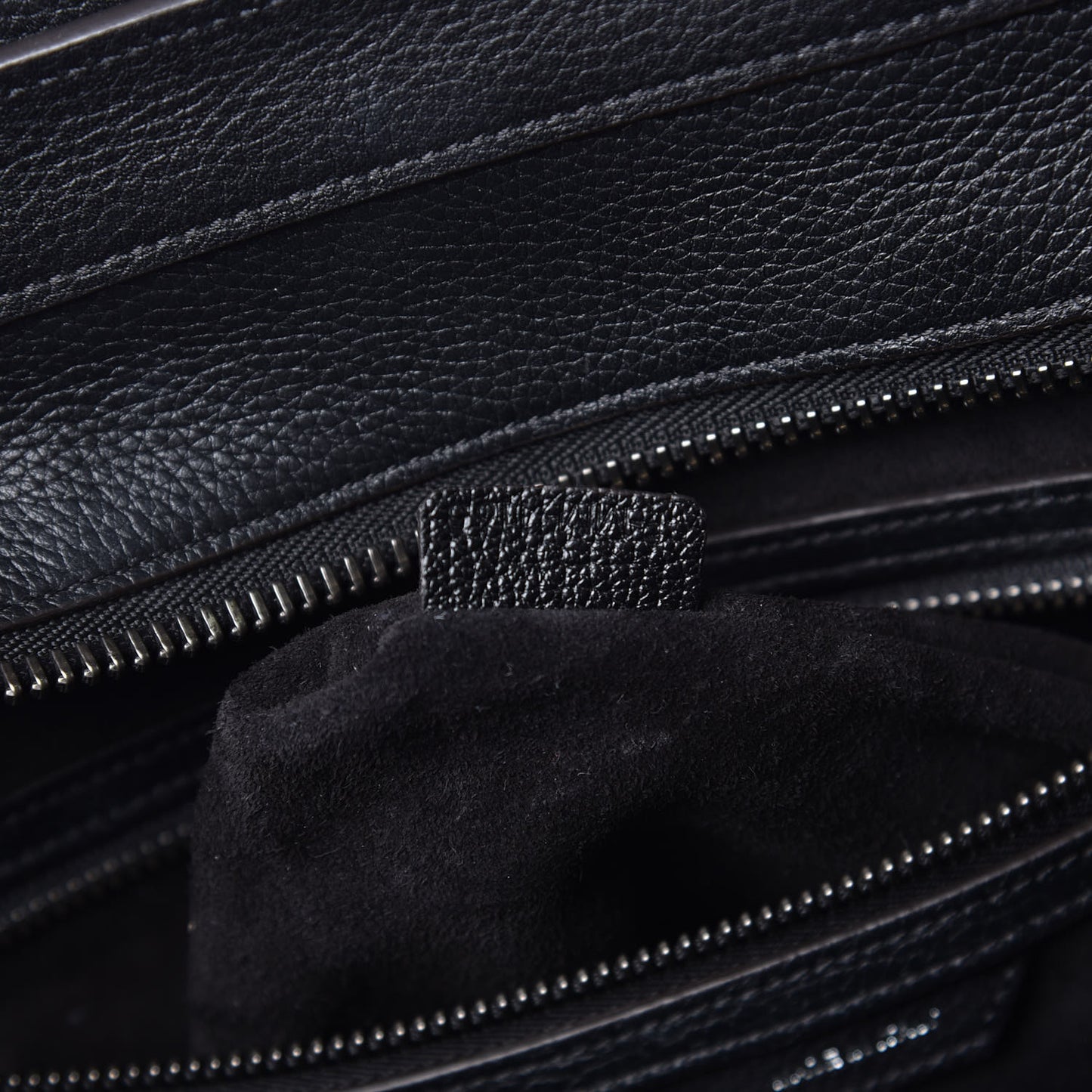 Drummed Calfskin Mini Luggage Black
