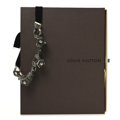 Louis Vuitton Velvet Resin Crystal Choker Necklace Black 5 of 5