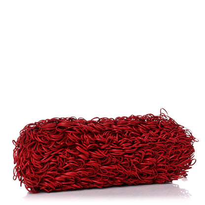 Bottega Veneta Lambskin The Sponge Mini Pouch Red 3 of 7