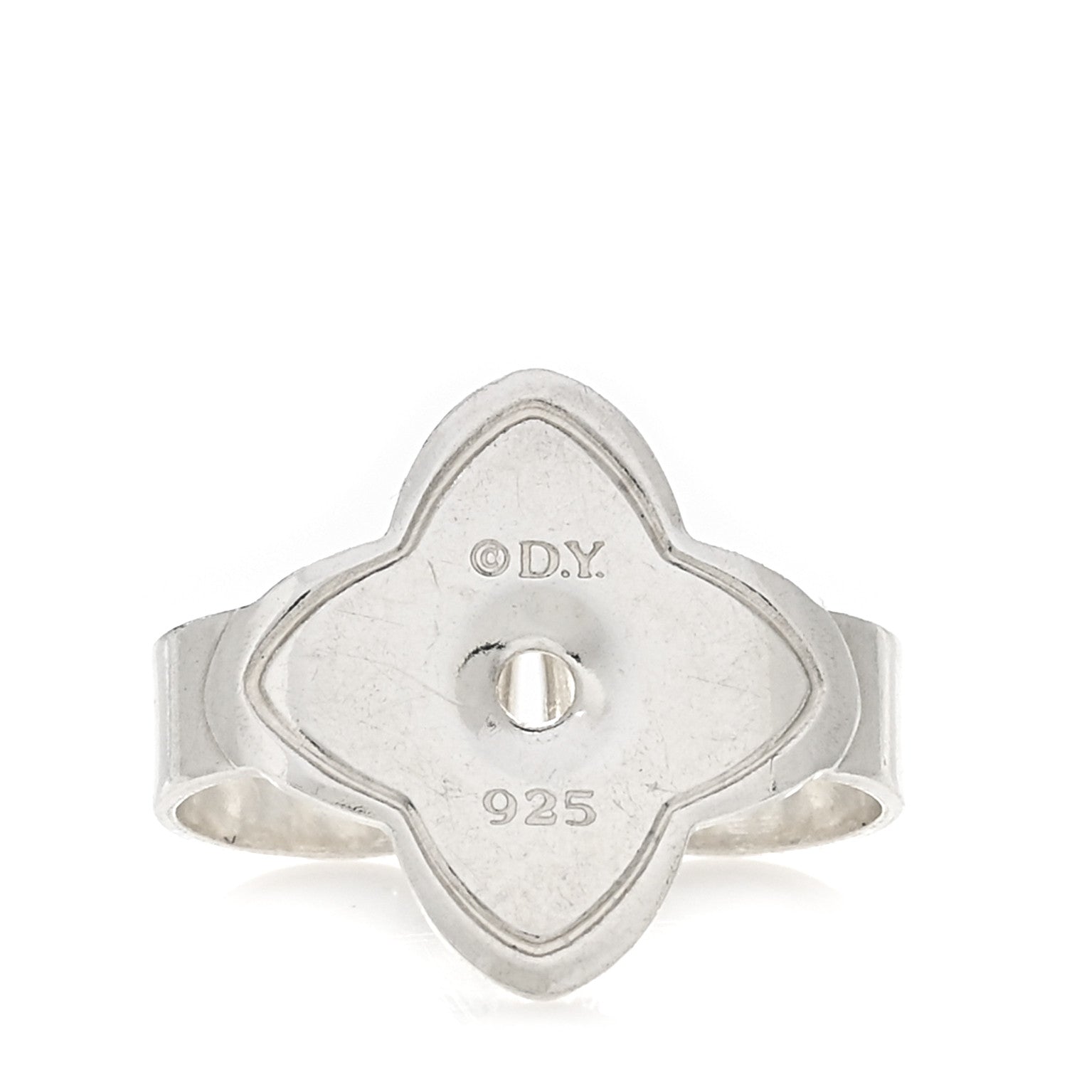 David Yurman Sterling Silver Diamond 35mm Continuance Drop Earrings 4 of 4