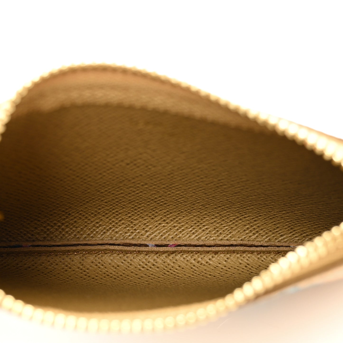 Metallic Monogram LV Garden Key Pouch Gold