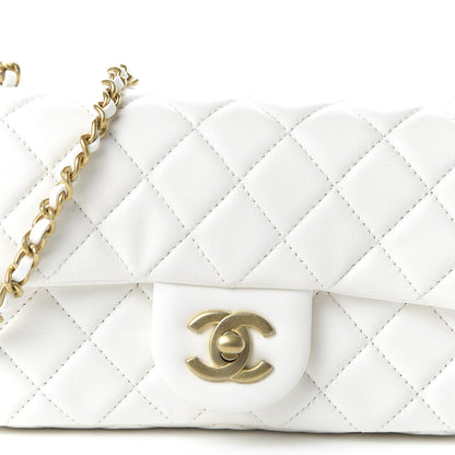 Chanel Lambskin Quilted Mini Rectangular Pearl Crush Flap White 10 of 10