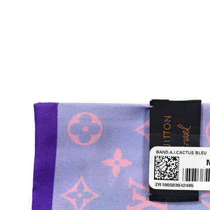 Louis Vuitton Silk Monogram Desperado Bandeau Blue 3 of 4