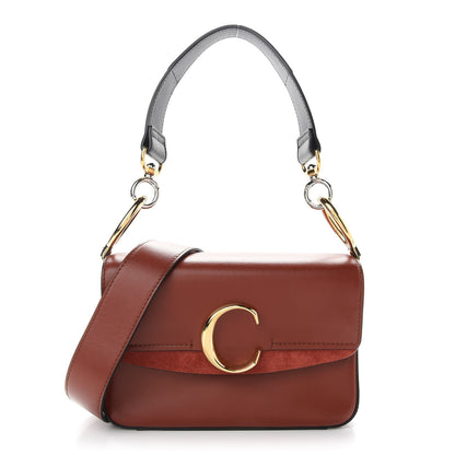 Chloe Calfskin Small C Double Carry Sepia Brown 1 of 9