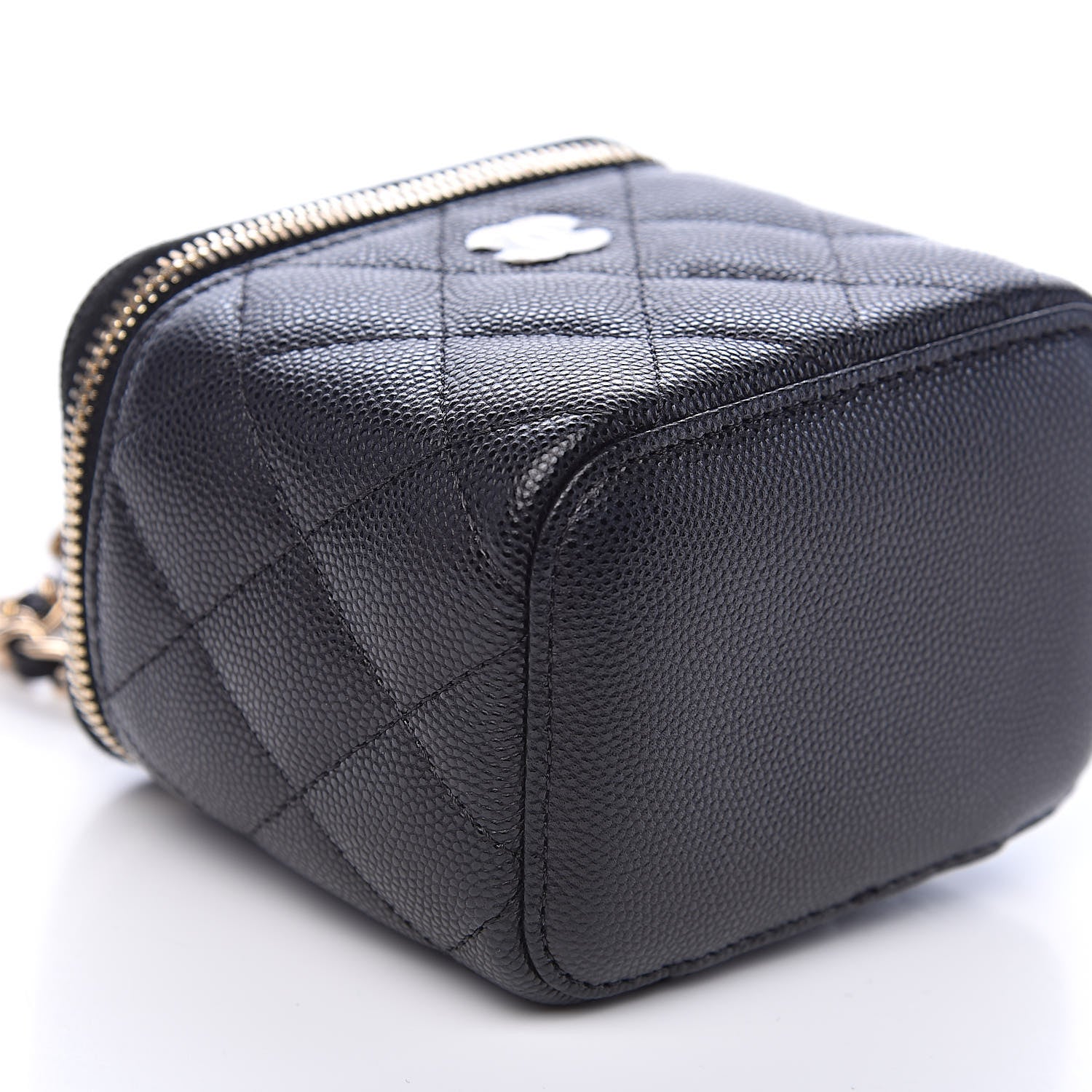 Chanel Caviar Quilted Mini Vanity Case With Chain Black 8 of 10