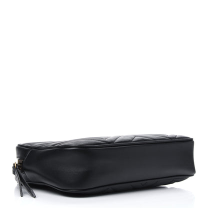 Gucci Calfskin Matelasse Mens GG Marmont Belt Bag 80 32 Black 3 of 12