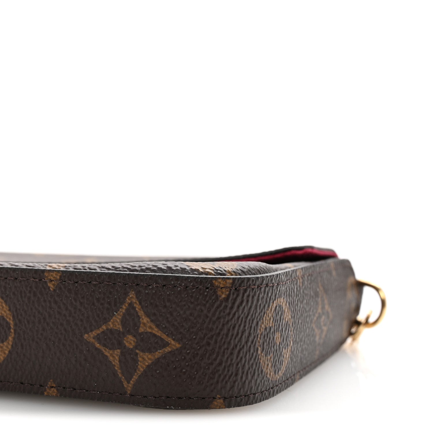 Louis Vuitton Monogram Pochette Felicie Chain Wallet Fuchsia 10 of 11