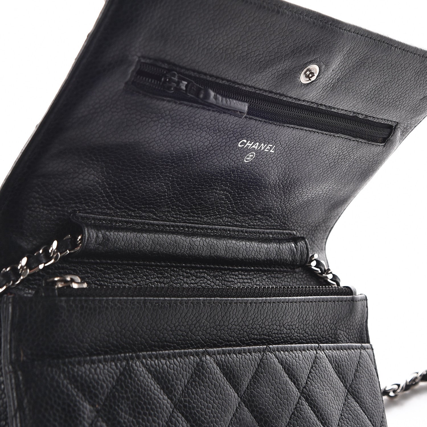 Chanel Caviar Quilted Wallet On Chain WOC Black 13 of 17