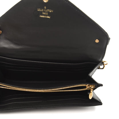 Louis Vuitton Calfskin Love Lock New Wave Long Wallet Black 6 of 10