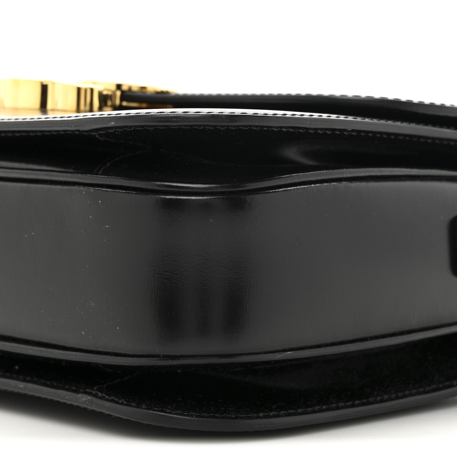 Celine Shiny Calfskin Medium Triomphe Black 11 of 12