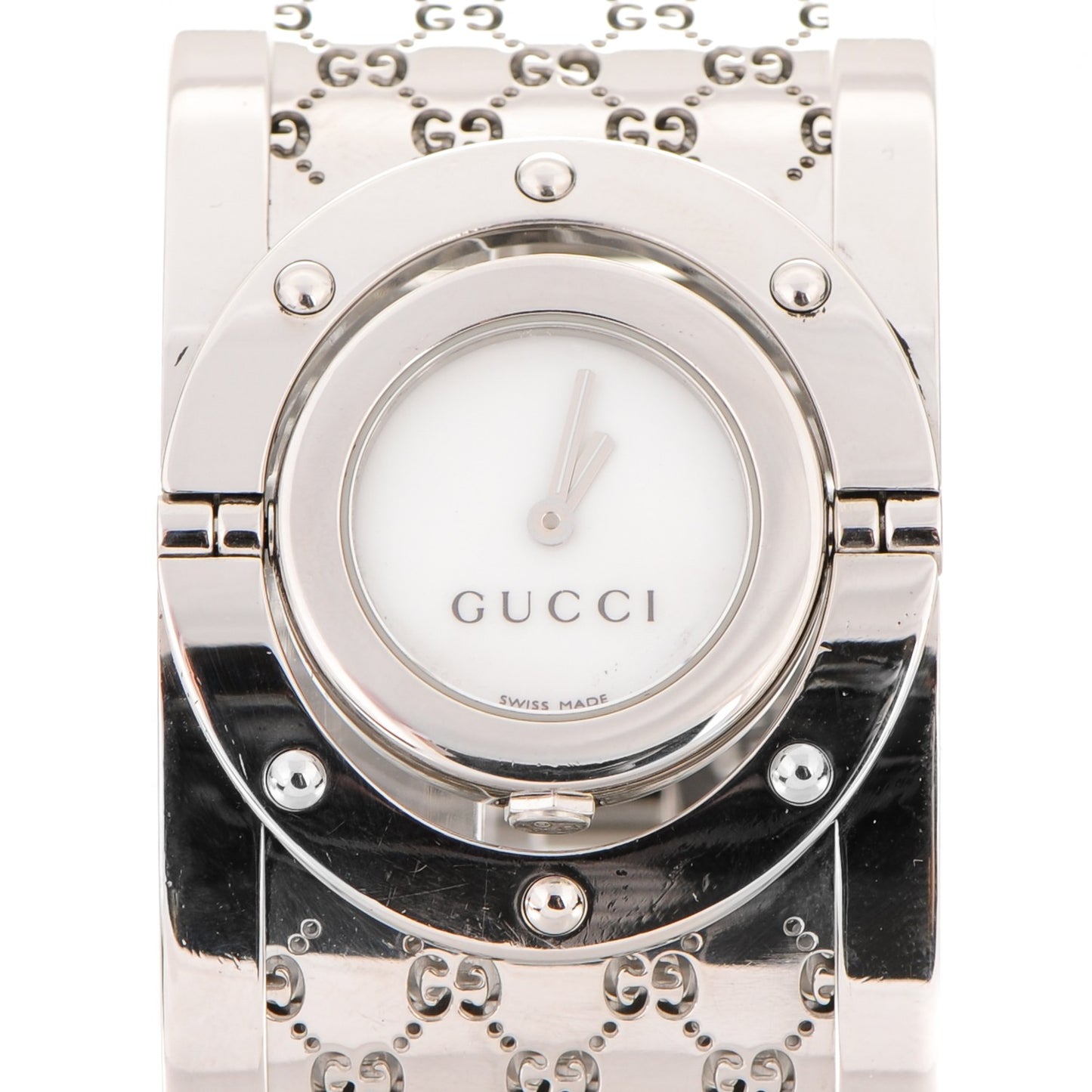 Stainless Steel Mother of Pearl 33mm Twirl Quartz Watch