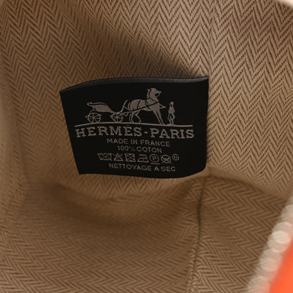 Hermes Canvas Small Bride-A-Brac Pouch Orange Burgundy 6 of 6