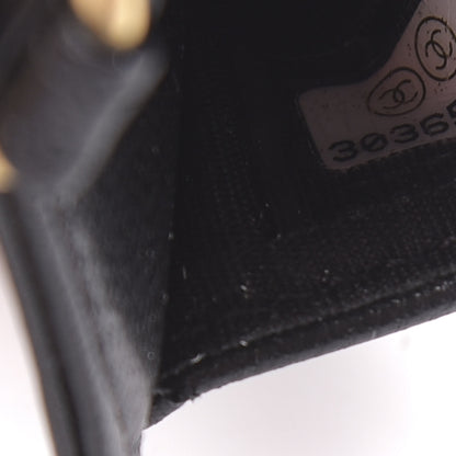 Chanel Goatskin Quilted 19 Card Holder On Chain Black 9 of 10