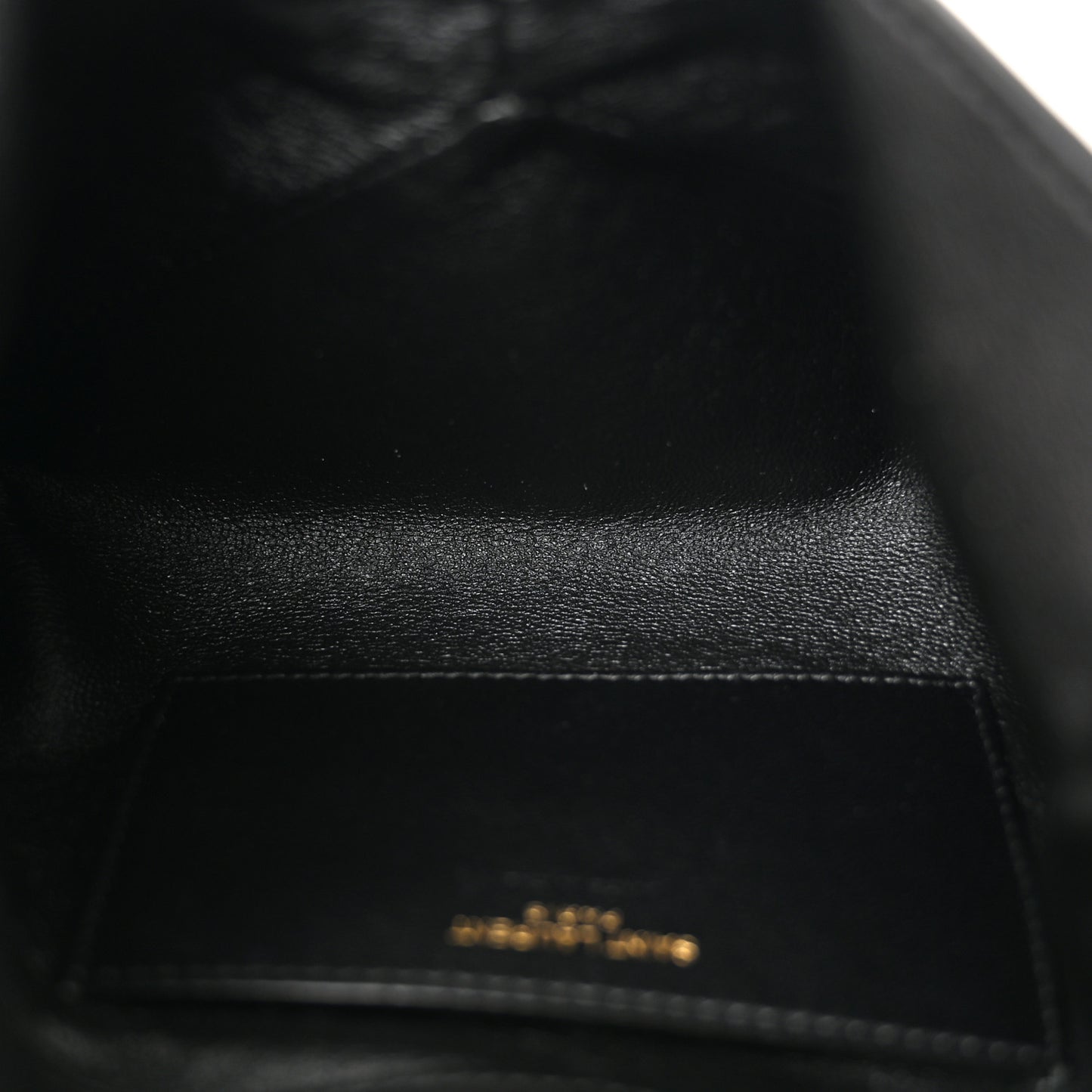 Lambskin Small Cassandre Envelope Pouch Black