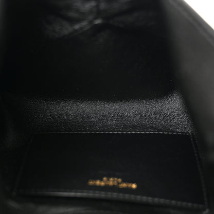 Saint Laurent Lambskin Small Cassandre Envelope Pouch Black 5 of 8