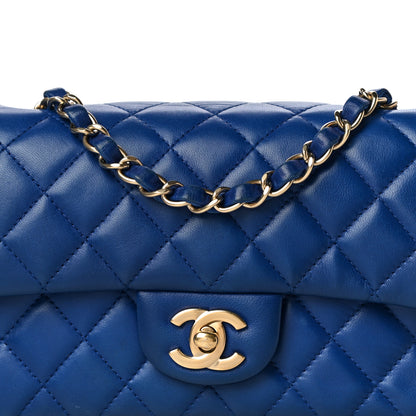 Chanel Lambskin Quilted Mini Rectangular Flap Blue 7 of 12
