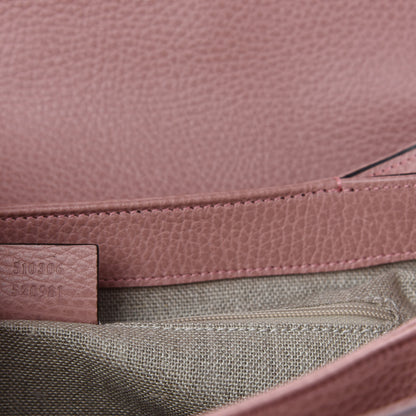 Gucci Dollar Calfskin Medium Interlocking G Top Handle Shoulder Bag Soft Pink 9 of 10