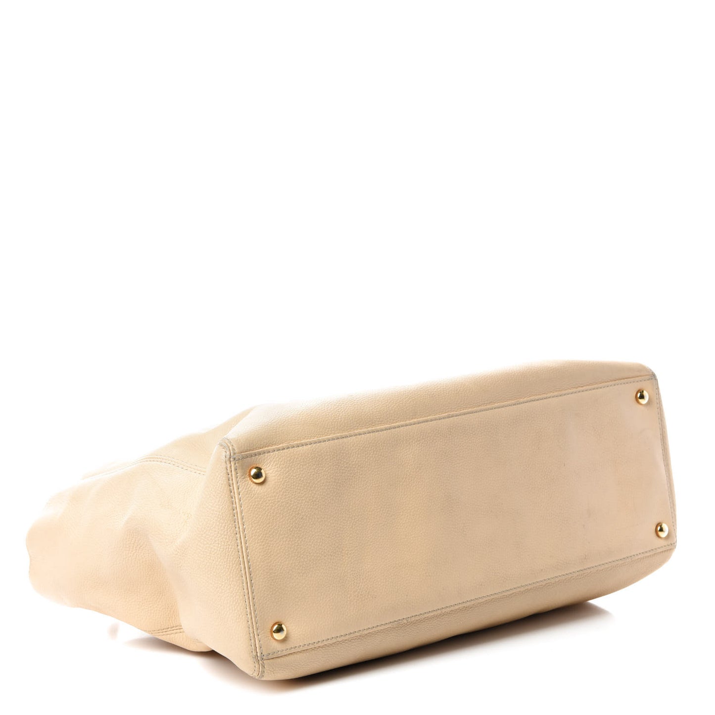 Calfskin Cerf Executive Shopper Tote Beige Clair
