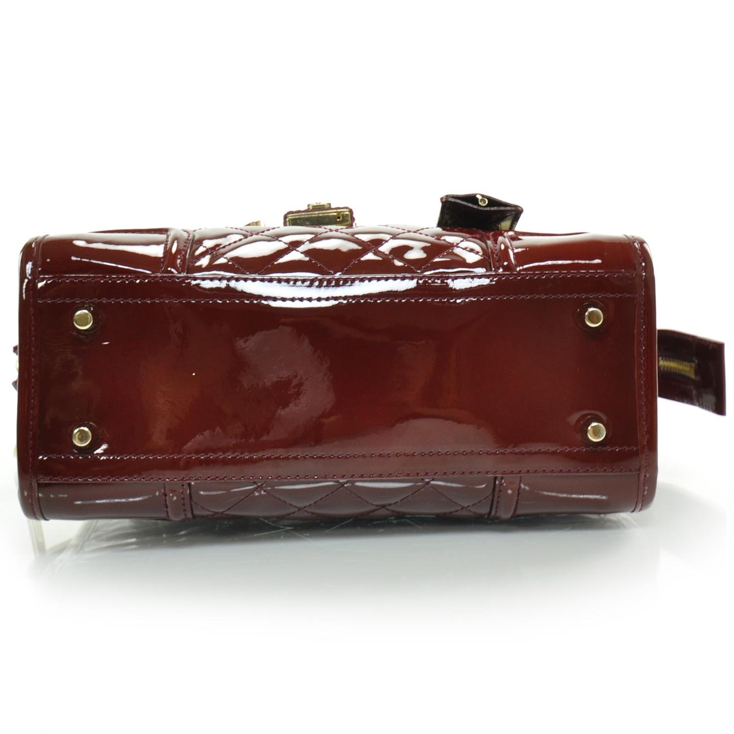 Patent Quilted Mini Manor Bag