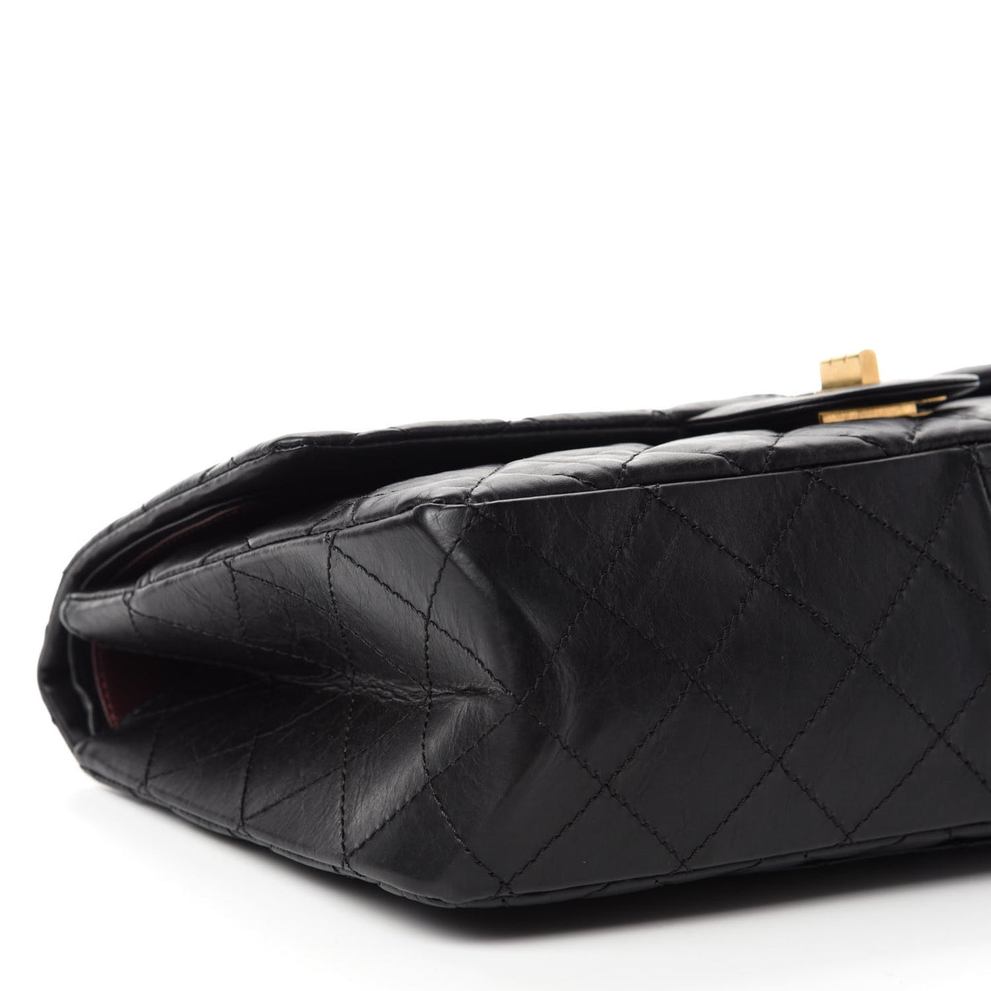Aged Calfskin Quilted 2.55 Reissue 227 Flap Black