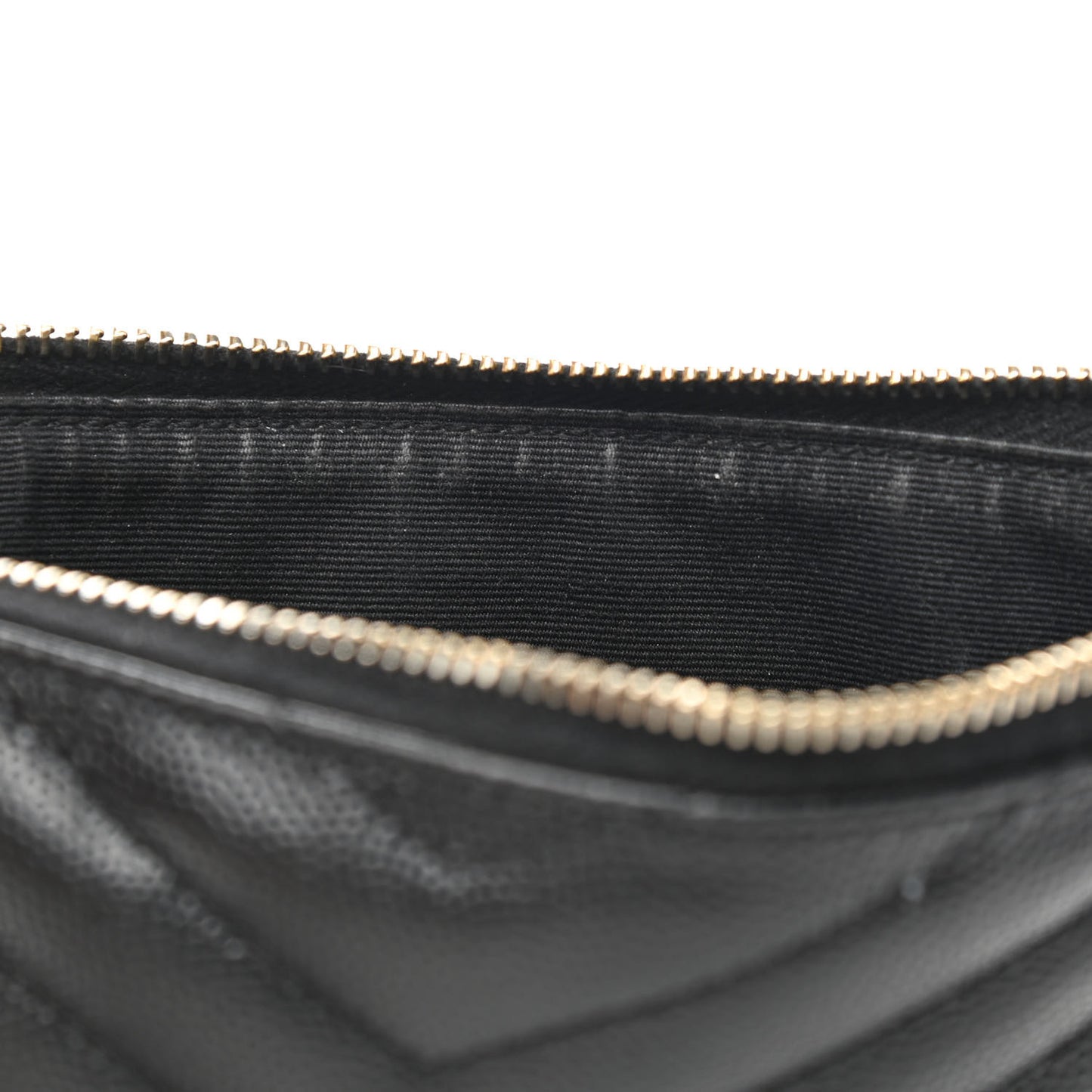 Grain De Poudre Chevron Monogram Bill Pouch Black
