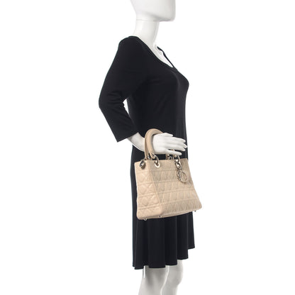 Christian Dior Lambskin Cannage Medium Lady Dior White 2 of 21