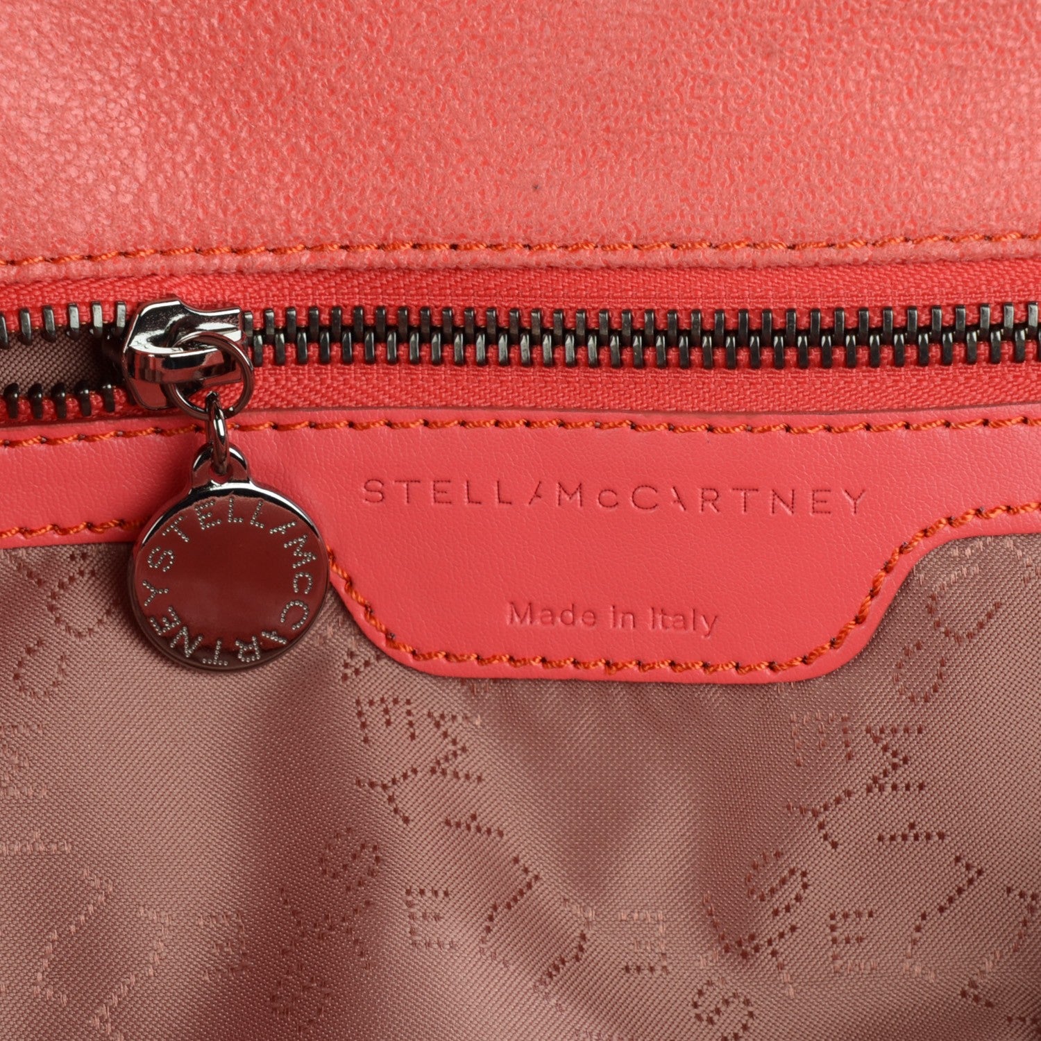 Stella McCartney Shaggy Deer Small Falabella Tote Bright Coral 6 of 9