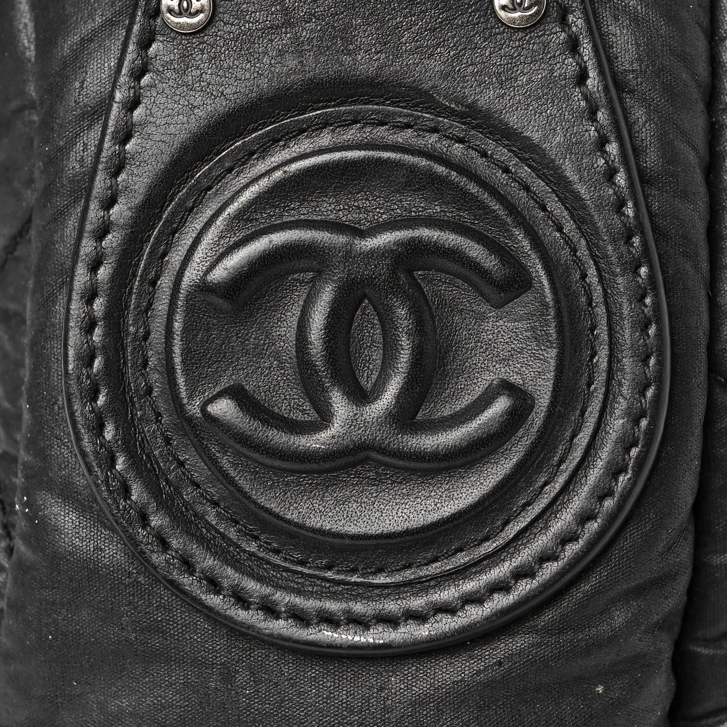 Nylon Quilted Coco Cocoon Messenger Black