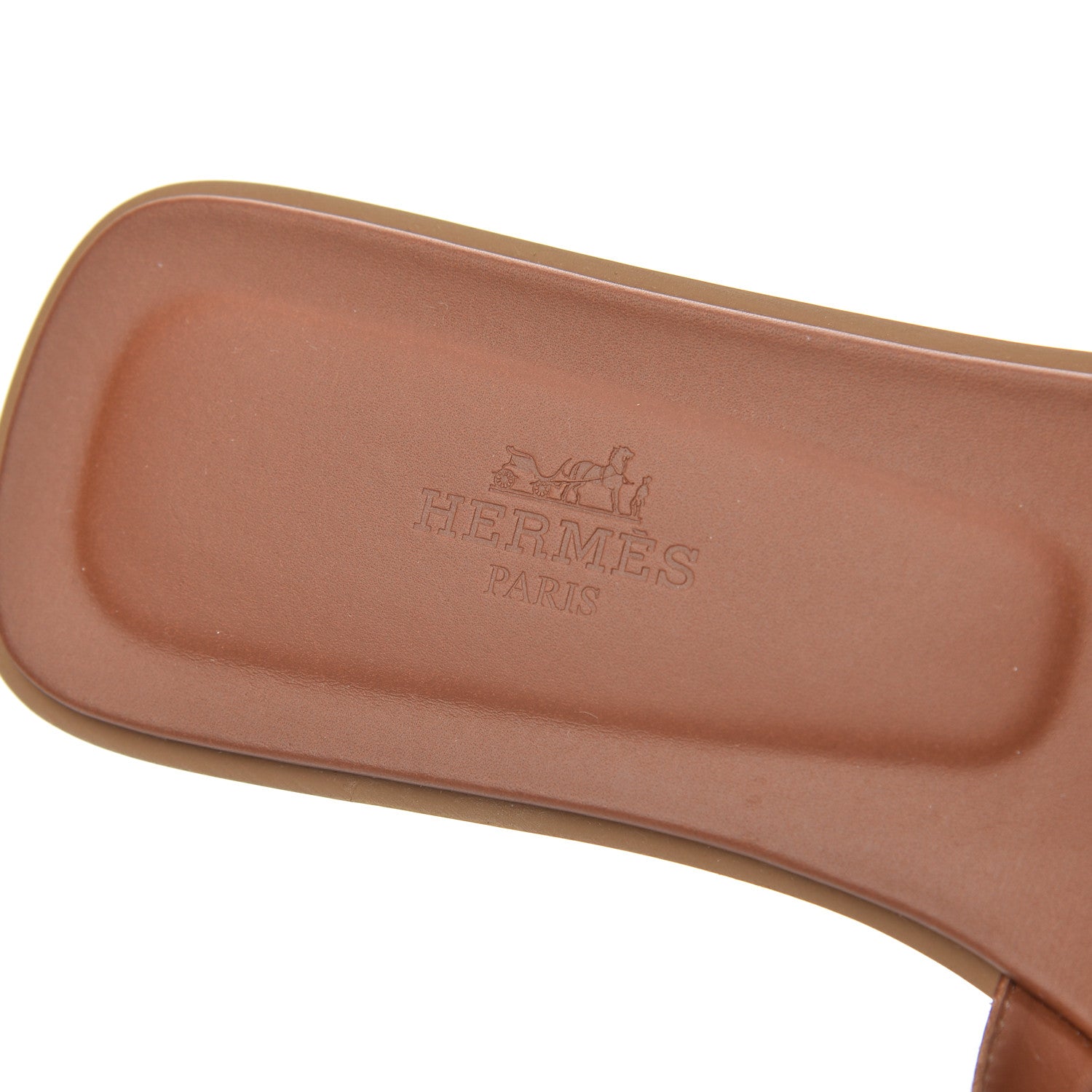 Hermes Box Calfskin Oran Sandals 37 Gold 6 of 14