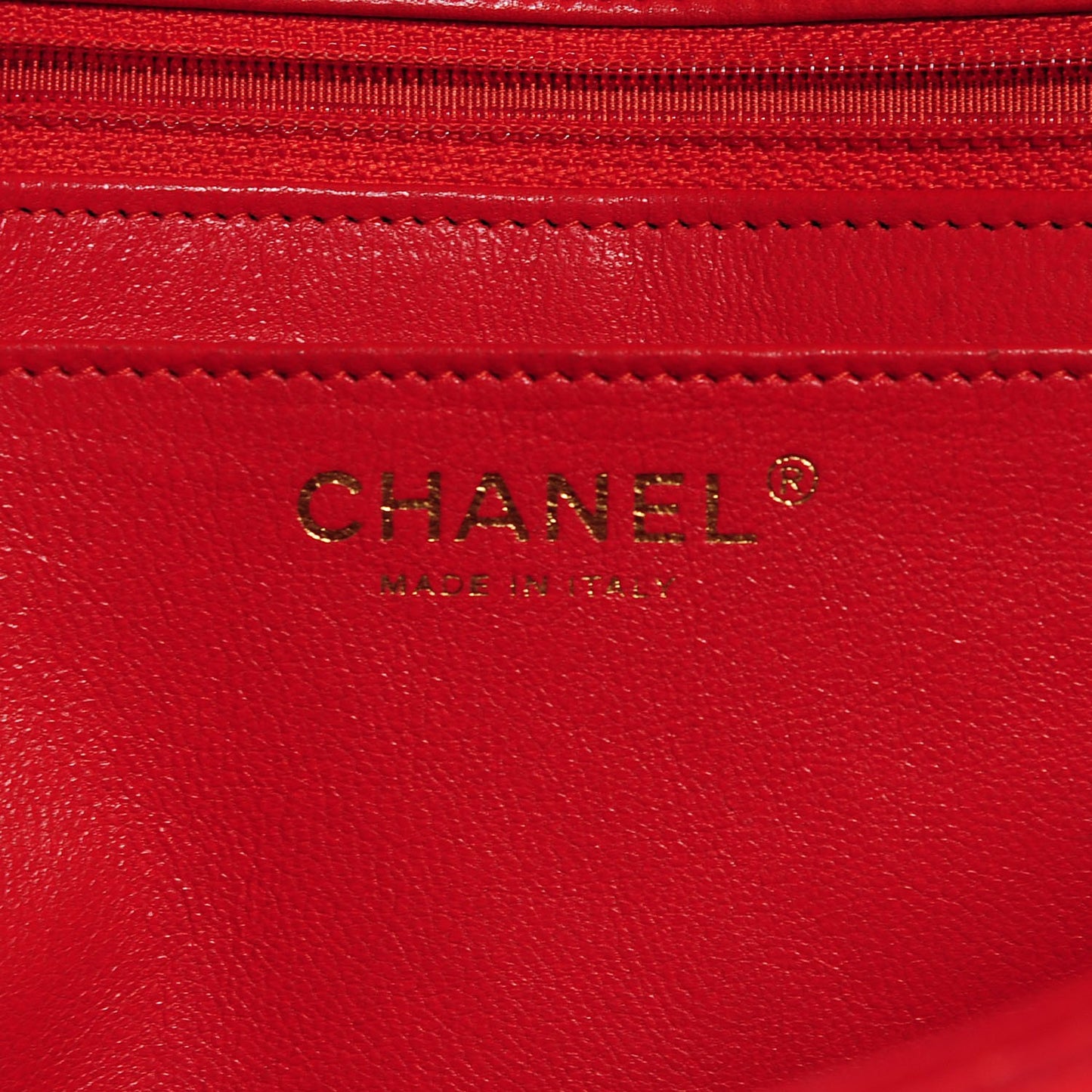Lambskin Quilted Jumbo Single Flap Red