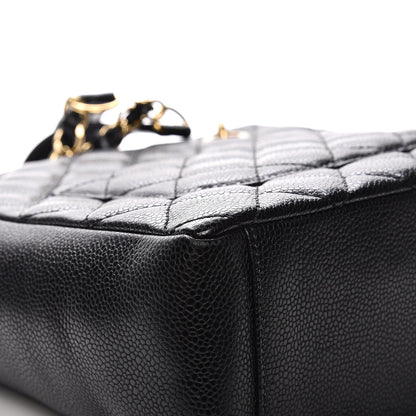 Chanel Caviar Quilted Petit Shopping Tote PST Black 10 of 12