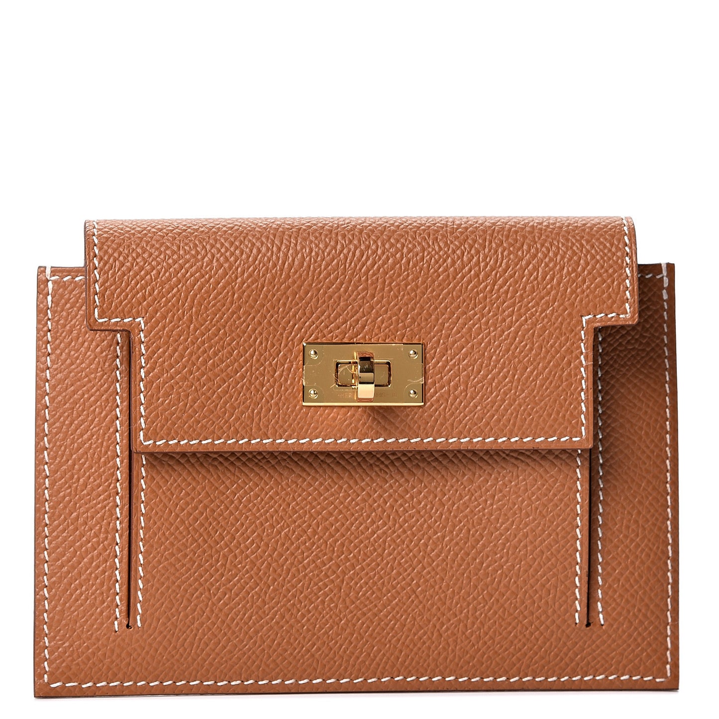 Epsom Kelly Pocket Compact Wallet Gold