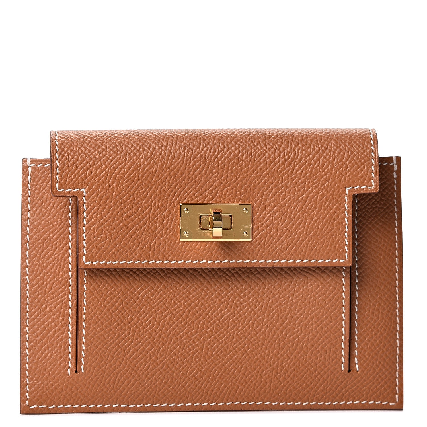 Hermes Epsom Kelly Pocket Compact Wallet Gold 1 of 8
