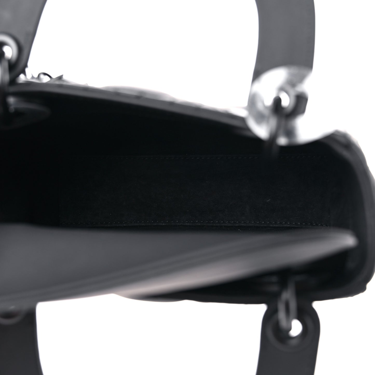 Ultra Matte Calfskin Cannage Mini Lady Dior Black