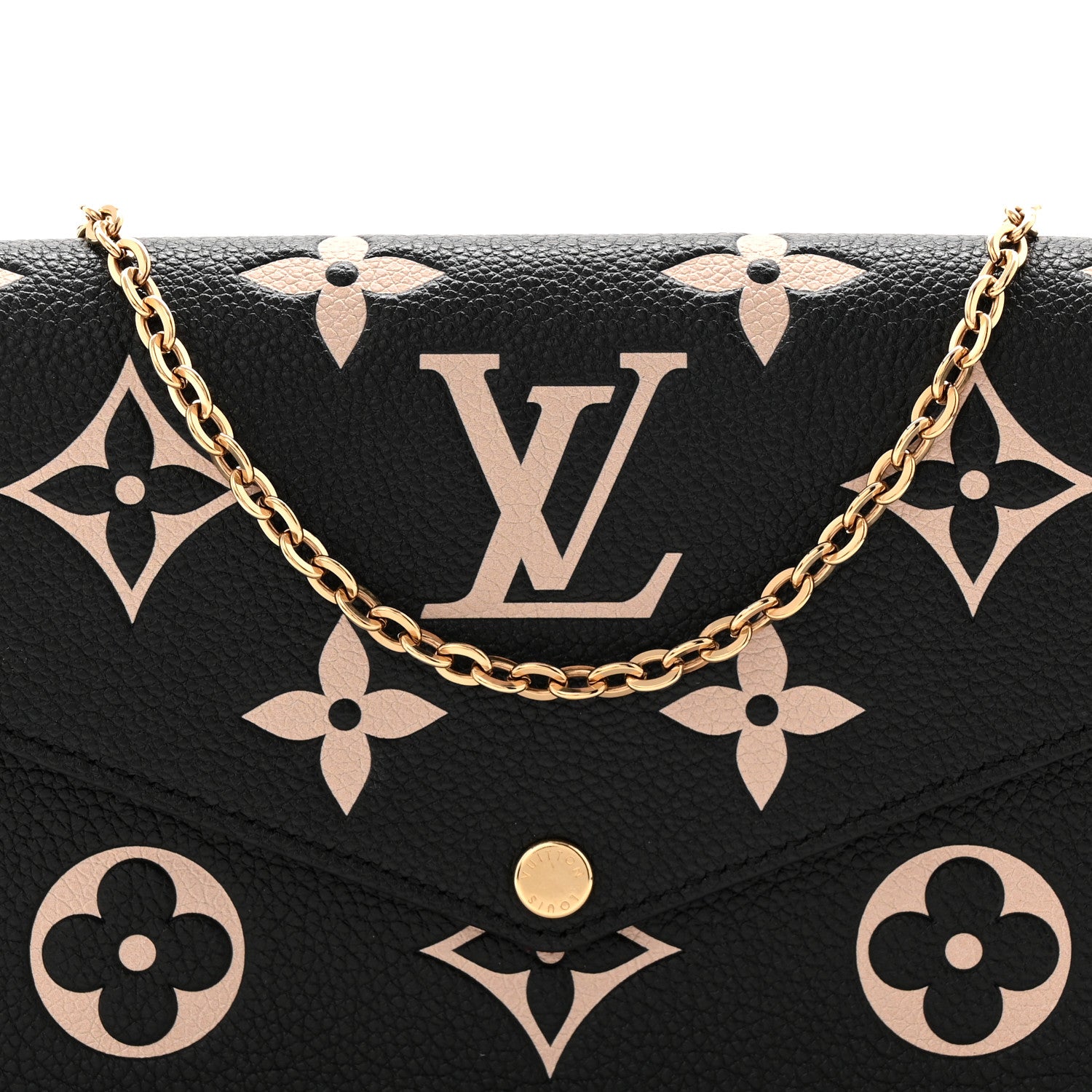 Louis Vuitton Empreinte Monogram Giant Felicie Pochette Black Beige 8 of 11